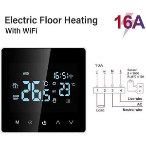 Unbranded (Support WIFI) WiFi Thermostat Tuya Smart Life Touch Screen Electric Floor Heati Unbranded (Support WIFI) WiFi Thermostat Tuya Smart Life Touch Screen Electric Floor Heati