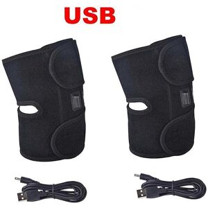 Unbranded (2 PCS) 1/2PCS Electric Heating Kneepad Knee Massage Pain Relief Outdoor Sport K Unbranded (2 PCS) 1/2PCS Electric Heating Kneepad Knee Massage Pain Relief Outdoor Sport K