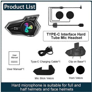 Unbranded (Soft mic) Bluetooth 5.4 Motorcycle Helmet Headset Stereo IP67 Waterproof Noice Unbranded (Soft mic) Bluetooth 5.4 Motorcycle Helmet Headset Stereo IP67 Waterproof Noice