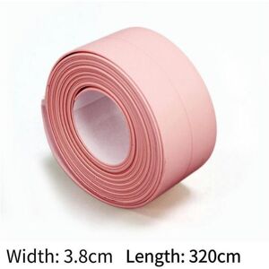 Unbranded (3.8CM x 320CM, pink) PVC Bathroom Kitchen Shower Waterproof Mould-Proof Tape Si Unbranded (3.8CM x 320CM, pink) PVC Bathroom Kitchen Shower Waterproof Mould-Proof Tape Si