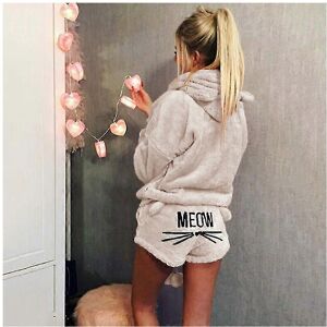 Unbranded (XL, Apricot) Womens Winters Top Pants Set 2pcs Ladies Loungewear Fluffy Hooded Unbranded (XL, Apricot) Womens Winters Top Pants Set 2pcs Ladies Loungewear Fluffy Hooded