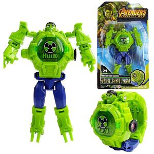 Unbranded (Hulk) Fashion Kids 3D Projection Watches Robot Deformation Watch Toy Electronic Unbranded (Hulk) Fashion Kids 3D Projection Watches Robot Deformation Watch Toy Electronic