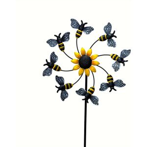 BGHONE (1pc bee) 1pc Rust-Resistant Metal Bee Wind Spinner, Kinetic Energy Outdoor Gard BGHONE (1pc bee) 1pc Rust-Resistant Metal Bee Wind Spinner, Kinetic Energy Outdoor Gard