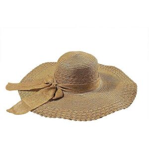 Unbranded (Light Coffee) Women Beach Hat Wide Brim Bowknot Round Top Sun Protective Straw Unbranded (Light Coffee) Women Beach Hat Wide Brim Bowknot Round Top Sun Protective Straw