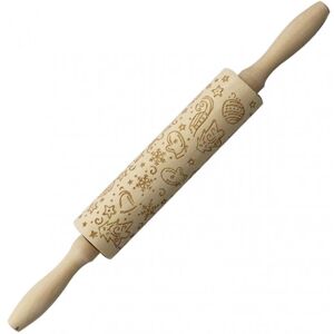 Unbranded (Jm2024) Lovely Christmas Symbols Wooden Rolling Pin Household Non Stick Dough R Unbranded (Jm2024) Lovely Christmas Symbols Wooden Rolling Pin Household Non Stick Dough R
