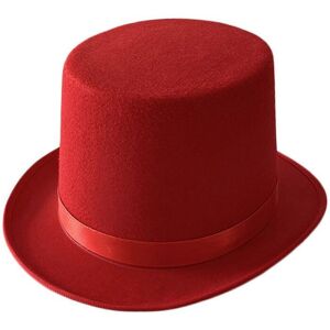 Unbranded (Red adult model) Solid Color Derby Hat Carnivals Magician Hat Gentleman Hat Par Unbranded (Red adult model) Solid Color Derby Hat Carnivals Magician Hat Gentleman Hat Par