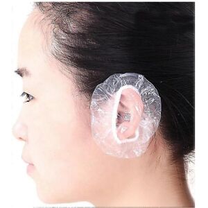 Unbranded 100pcs Disposable Hair Dyer Ear Protector Covers Shower Caps for Ears Clear Unbranded 100pcs Disposable Hair Dyer Ear Protector Covers Shower Caps for Ears Clear
