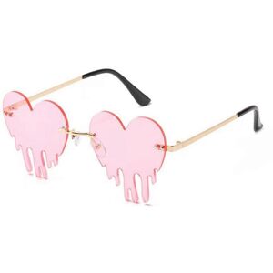 Unbranded (Pink) Heart Shape Dripping Sunglasses For Women And Teens Fashionable Rimless P Unbranded (Pink) Heart Shape Dripping Sunglasses For Women And Teens Fashionable Rimless P