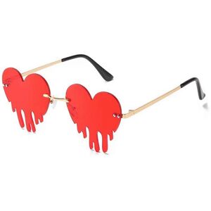 Unbranded (Wine red) Heart Shape Dripping Sunglasses For Women And Teens Fashionable Rimle Unbranded (Wine red) Heart Shape Dripping Sunglasses For Women And Teens Fashionable Rimle