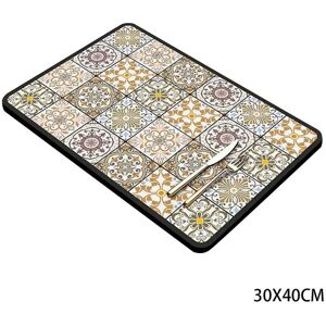 Unbranded (30x40cm, Orange) Vintage Dish Draining Mat for Kitchen Washable Heat Insulation Unbranded (30x40cm, Orange) Vintage Dish Draining Mat for Kitchen Washable Heat Insulation