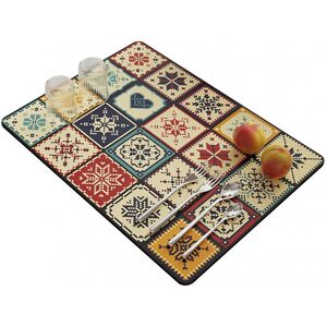 Unbranded (40x60cm, Cuba) Vintage Dish Draining Mat for Kitchen Washable Heat Insulation M Unbranded (40x60cm, Cuba) Vintage Dish Draining Mat for Kitchen Washable Heat Insulation M