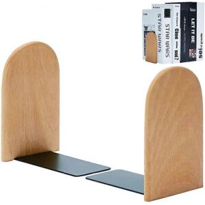 Unbranded Bookend Holder, 1 Pair Wooden Bookends, Heavy Duty Bookshelf, Wooden Book Stoppe Unbranded Bookend Holder, 1 Pair Wooden Bookends, Heavy Duty Bookshelf, Wooden Book Stoppe