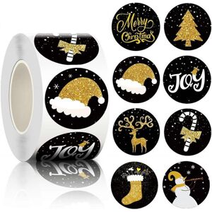 Unbranded Christmas sticker labels, round Christmas labels self-adhesive Merry Christmas s Unbranded Christmas sticker labels, round Christmas labels self-adhesive Merry Christmas s