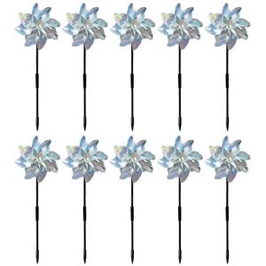 Kricely (As show, One size) 10PCS Bird Repellent Windmill Reflective Orchard Bird Scarer Kricely (As show, One size) 10PCS Bird Repellent Windmill Reflective Orchard Bird Scarer