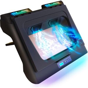 KLIM Everest Laptop Cooling Pad - 4300 RPM Turbo Fans, Sealed Foam, RGB Lighting KLIM Everest Laptop Cooling Pad - 4300 RPM Turbo Fans, Sealed Foam, RGB Lighting
