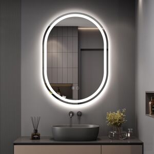 Dripex 500 x 700 mm Bluetooth Oval Bathroom LED Mirror, Illuminated Bathroom Mir Dripex 500 x 700 mm Bluetooth Oval Bathroom LED Mirror, Illuminated Bathroom Mir