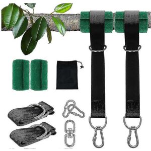 Unbranded Tree Swing Hanging Straps Kit 2x5ft Heavy Duty Swing Hanger with Carabiners, Tre Unbranded Tree Swing Hanging Straps Kit 2x5ft Heavy Duty Swing Hanger with Carabiners, Tre
