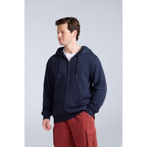 (XS, Dark Blue) Animal Mens Woody Organic Zipped Hoodie (XS, Dark Blue) Animal Mens Woody Organic Zipped Hoodie