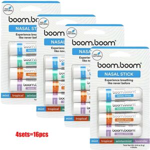 Unbranded (4set=16pcs Nasal Stick) BoomBoom Nasal Stick: Powerful Essential Oil Vapors F Unbranded (4set=16pcs Nasal Stick) BoomBoom Nasal Stick: Powerful Essential Oil Vapors F