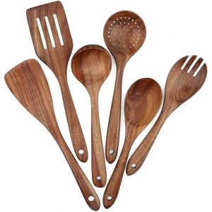 Unbranded Wooden Kitchen Utensils Sets, 6 Pcs Non Scratch Heat Resistant Sets Unbranded Wooden Kitchen Utensils Sets, 6 Pcs Non Scratch Heat Resistant Sets