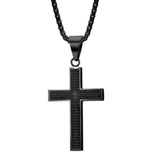 Unbranded (Black) Christian Chain for Men Holy Pendant Fashion Jewelry Bible Verse Pen Unbranded (Black) Christian Chain for Men Holy Pendant Fashion Jewelry Bible Verse Pen