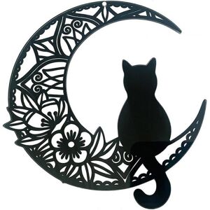 Unbranded Halloween Crown with Moon Cat and Black Rose, Gothic Decoration for Front Door a Unbranded Halloween Crown with Moon Cat and Black Rose, Gothic Decoration for Front Door a