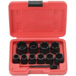 Unbranded 11pcs 9.5mm Impact Screw Extractor Tool Set with Tool Box Unbranded 11pcs 9.5mm Impact Screw Extractor Tool Set with Tool Box