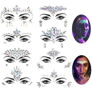 Unbranded 8 Sets Noctilucent Face Gems Luminous Temporary Tattoo Stickers Acrylic Crystal Unbranded 8 Sets Noctilucent Face Gems Luminous Temporary Tattoo Stickers Acrylic Crystal