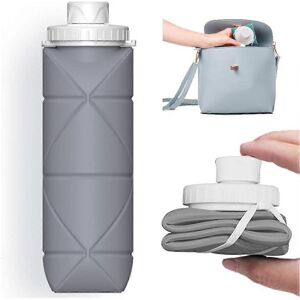 Unbranded Reusable silicone foldable water bottles with leak-proof valve for the gym, camp Unbranded Reusable silicone foldable water bottles with leak-proof valve for the gym, camp