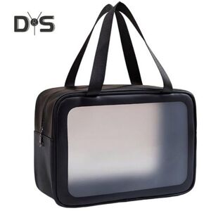 Unbranded (black, L) Clear Makeup Bag Travel Toiletry Bag with Handle Zipper Closure Large Unbranded (black, L) Clear Makeup Bag Travel Toiletry Bag with Handle Zipper Closure Large