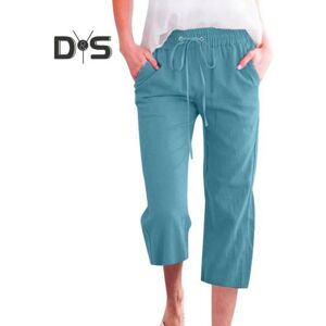 Unbranded (sky blue, XXXL) Women Cropped Pants Mid-rise Elastic Waist Adjustable Drawstrin Unbranded (sky blue, XXXL) Women Cropped Pants Mid-rise Elastic Waist Adjustable Drawstrin