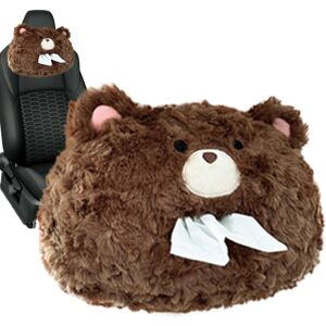 Unbranded (Bear Head) Cute Napkin Holder For Car Soft Plush Animal Tissue Holder Pouch,A Unbranded (Bear Head) Cute Napkin Holder For Car Soft Plush Animal Tissue Holder Pouch,A