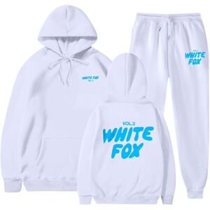 Unbranded (white, M) Women's Casual Two Piece Hooded Long Sleeve Long Pants Sports Sweatsh Unbranded (white, M) Women's Casual Two Piece Hooded Long Sleeve Long Pants Sports Sweatsh