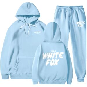 Unbranded (light blue, XXL) Women's Casual Two Piece Hooded Long Sleeve Long Pants Sports Unbranded (light blue, XXL) Women's Casual Two Piece Hooded Long Sleeve Long Pants Sports