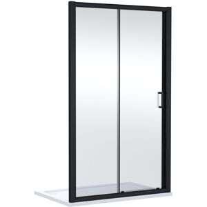 Balterley Contemporary 8mm Glass Sliding Reversible Sliding Shower Door, 1400mm, Matt Blac Balterley Contemporary 8mm Glass Sliding Reversible Sliding Shower Door, 1400mm, Matt Blac