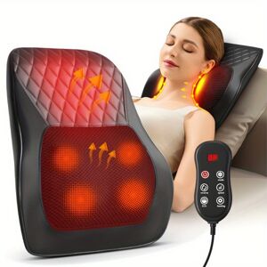 SRJ STAR (Black) 3D Kneading Neck And Back Massager, Equipped with Electric Massage Pillo SRJ STAR (Black) 3D Kneading Neck And Back Massager, Equipped with Electric Massage Pillo