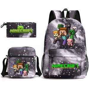 Deyaah (5_04) Minecraft 3pcs Sets Backpack Mochila Kids Capacity Bags-3 Deyaah (5_04) Minecraft 3pcs Sets Backpack Mochila Kids Capacity Bags-3