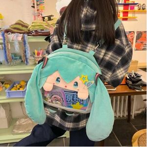 Unbranded Hatsune Plush Miku Backpack Schoolbag Cartoon Single Shoulder Bag Crossbody Unbranded Hatsune Plush Miku Backpack Schoolbag Cartoon Single Shoulder Bag Crossbody