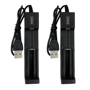 Kopinma 2Pcs 18650 Battery Charger USB Single-Slot Universal with Slide Design for Recha Kopinma 2Pcs 18650 Battery Charger USB Single-Slot Universal with Slide Design for Recha