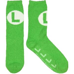 Nintendo Super Mario Luigi Logo Cozy Adult Crew Socks Nintendo Super Mario Luigi Logo Cozy Adult Crew Socks