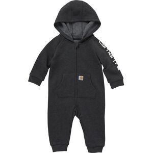 Carhartt Baby Boys' Long-Sleeve Zip-Front Hooded Coverall Caviar Black Heather 2 Carhartt Baby Boys' Long-Sleeve Zip-Front Hooded Coverall Caviar Black Heather 2