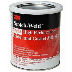 3M Nitrile High Performance Rubber and Gasket Adhesive 847 Brown 3M Nitrile High Performance Rubber and Gasket Adhesive 847 Brown