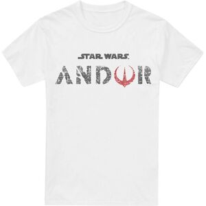 (L, White) Star Wars Mens Andor Logo T-Shirt (L, White) Star Wars Mens Andor Logo T-Shirt