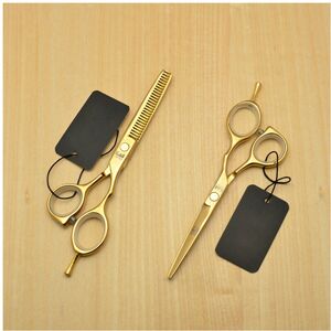 Unbranded (gold flat and tooth)Professional Hairdressing Scissors 6.0 inch Japan 440C Orig Unbranded (gold flat and tooth)Professional Hairdressing Scissors 6.0 inch Japan 440C Orig