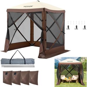VEVOR Pop Up Gazebo Tent, Pop-Up Screen Tent 4 Sided Canopy Sun Shelter with 4 R VEVOR Pop Up Gazebo Tent, Pop-Up Screen Tent 4 Sided Canopy Sun Shelter with 4 R