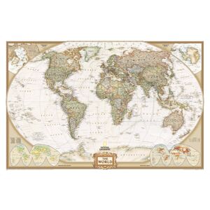 National Geographic World Executive Wall Map - Antique Style - 46 x 30.5 inches National Geographic World Executive Wall Map - Antique Style - 46 x 30.5 inches
