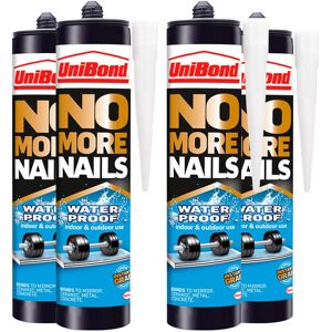UniBond No More Nails Indoor & Outdoor Waterproof Cartridge 450g, 4Pk UniBond No More Nails Indoor & Outdoor Waterproof Cartridge 450g, 4Pk