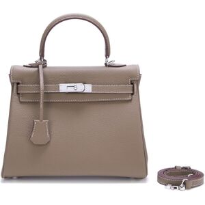 Unbranded (khaki, 32x14x22cm) New Togo Top Layer Cowhide Bag Silver Buckle Fashionable Tex Unbranded (khaki, 32x14x22cm) New Togo Top Layer Cowhide Bag Silver Buckle Fashionable Tex