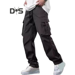 Unbranded (dark gray, L) Men Summer Pants with Multi Pockets Drawstring Elastic Waist Wide Unbranded (dark gray, L) Men Summer Pants with Multi Pockets Drawstring Elastic Waist Wide