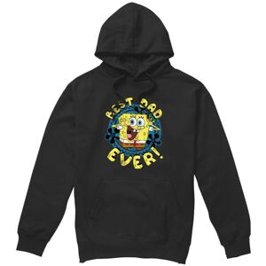 (S, Black) SpongeBob SquarePants Mens Best Dad Ever Fathers Day Hoodie (S, Black) SpongeBob SquarePants Mens Best Dad Ever Fathers Day Hoodie